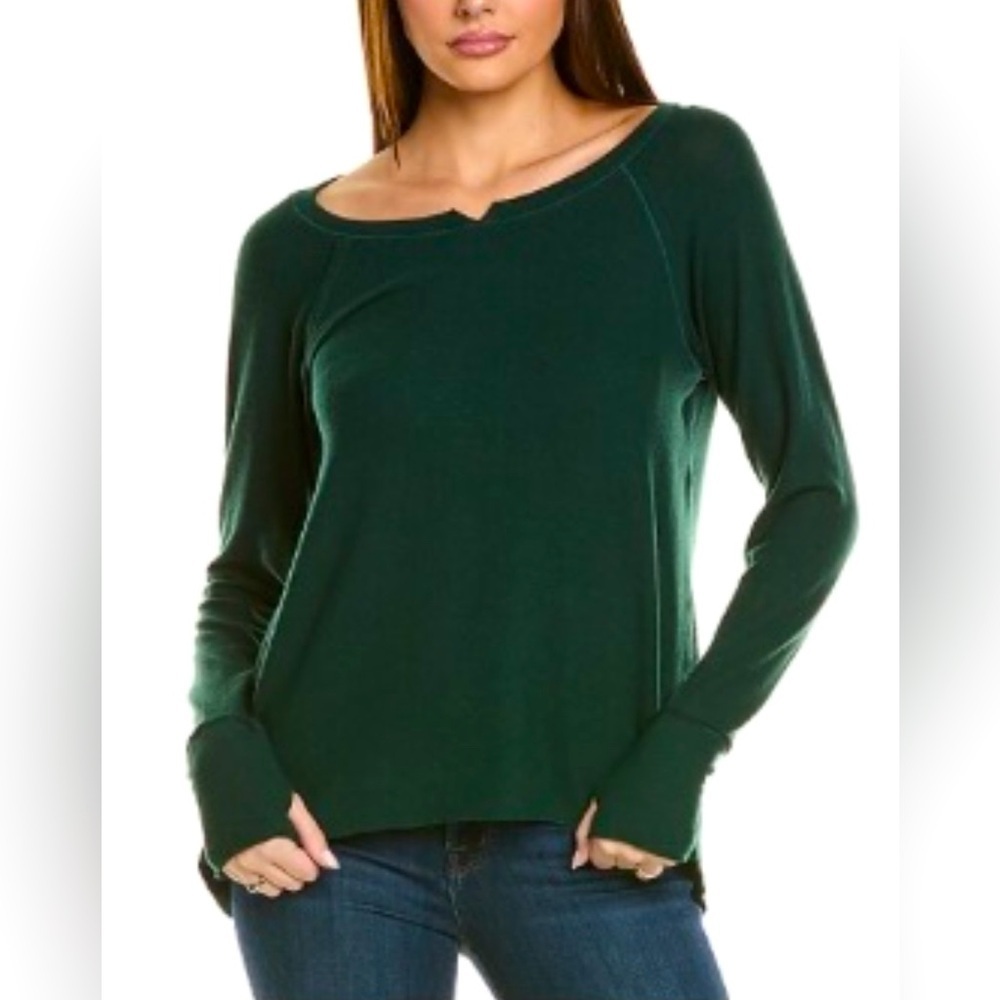 Michael Stars Sz XS Notched High-Low T-Shirt